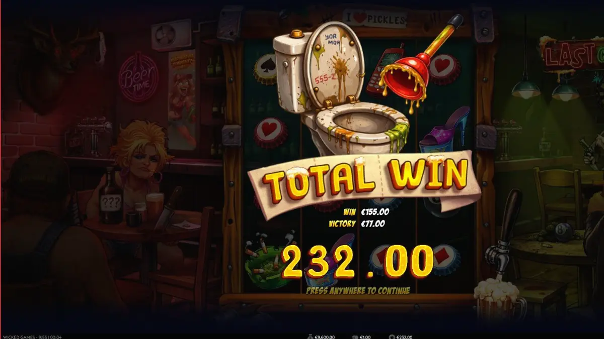 Last Call slot game interface showing desert dive bar theme