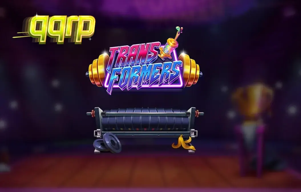 Tampilan visual slot Transformers dengan gaya neon-noir dan karakter utama Brosephine.